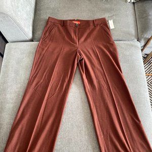 Anthropologie Rust Colored Flare Dress Pants